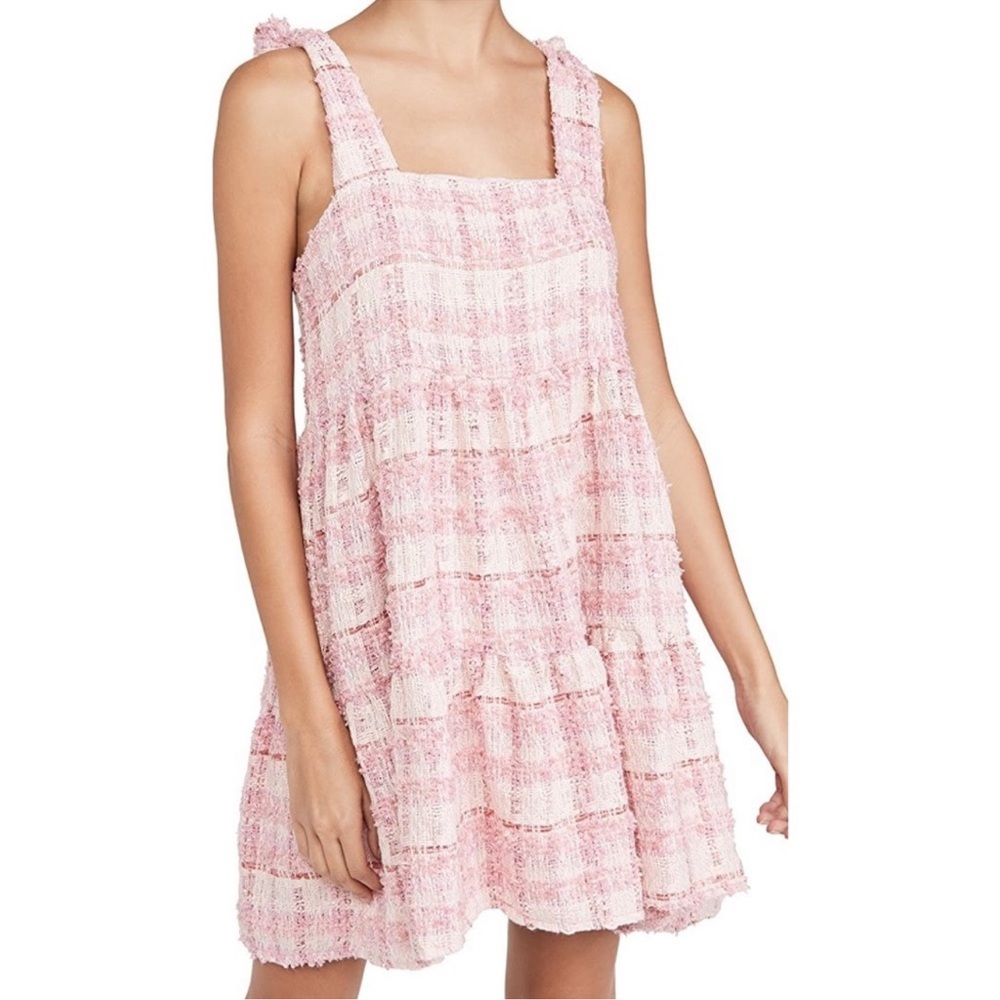 Worn once! Sister Jane Pink Tweed Prom Mini Dress. Size Small.